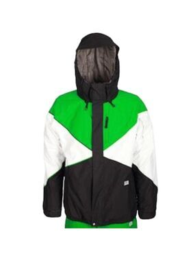 Volcom Men's Green and Black Ski Jacket Size Medium